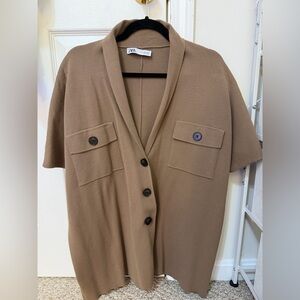 Zara Brown Knit Cardigan